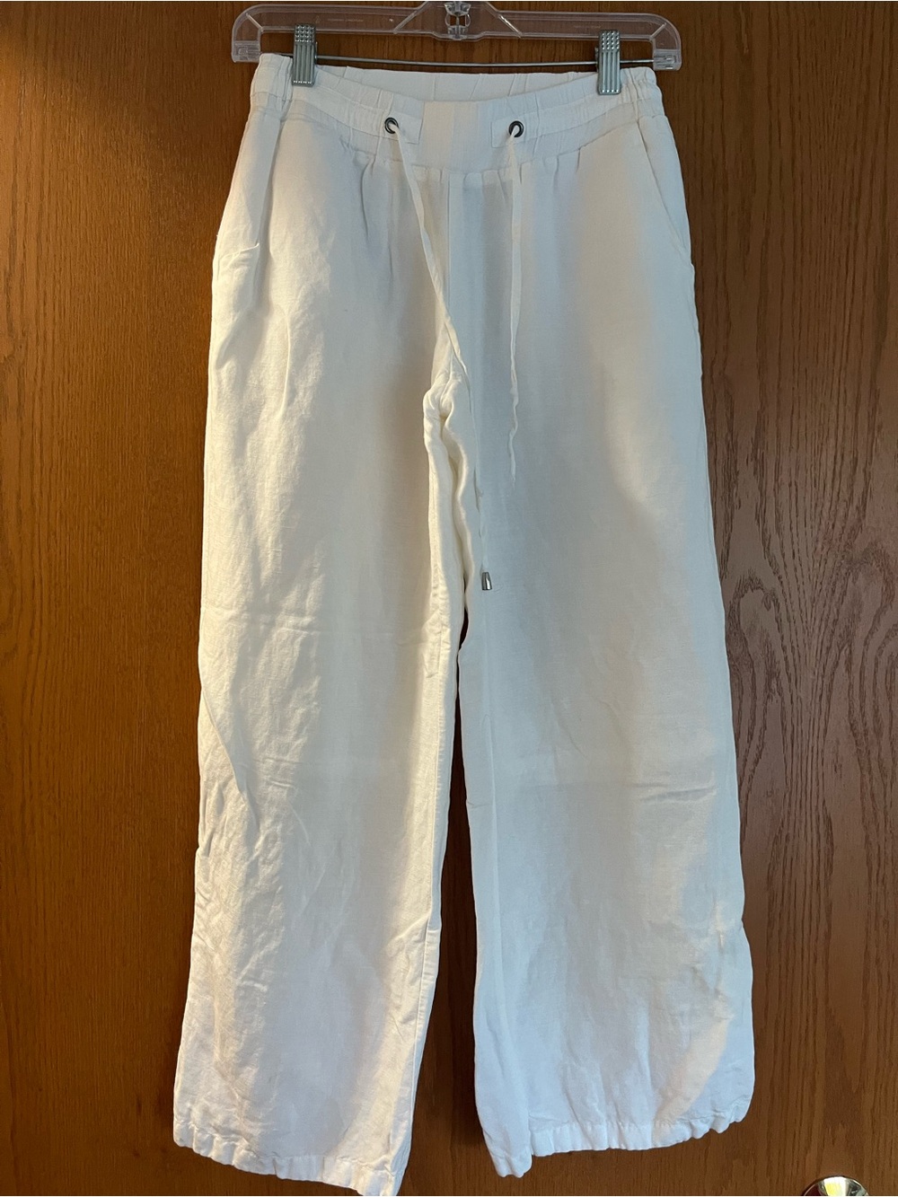 NY Collection Lined Linen Pants Size Small *flawed*